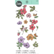 Sizzix Clear Stamps 13/Pkg-Wildflower Botanicals