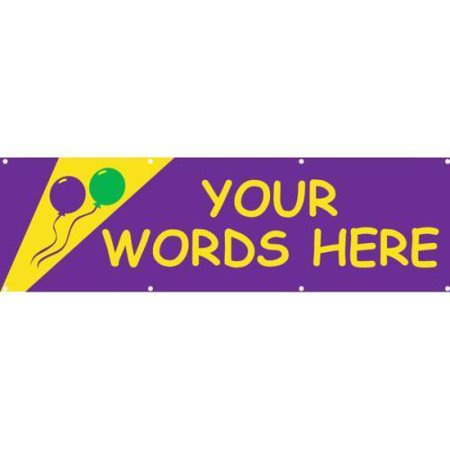 Horizontal Semi Custom Banner Festive 10 X 3 Walmart Com