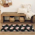 thumbnail image 4 of Pioneer Flower Floral Print Pattern Bathroom Rugs Mat, Non Slip Microfiber Bathroom Rug with Rubber Backing, Soft Mats for Bathroom Floor Tub Shower, 17"x47", 4 of 5