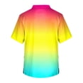 thumbnail image 5 of Domuza Scrub Tops Men Gradient Tie-Dye V Neck Short Sleeve Caregiver Uniform Big and Tall Soft Comfy Medical Scrub Tops with 3 Pockets Light Blue 5XL, 5 of 5