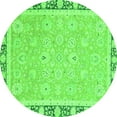 thumbnail image 1 of Ahgly Company Indoor Round Oriental Green Traditional Area Rugs, 4' Round, 1 of 4