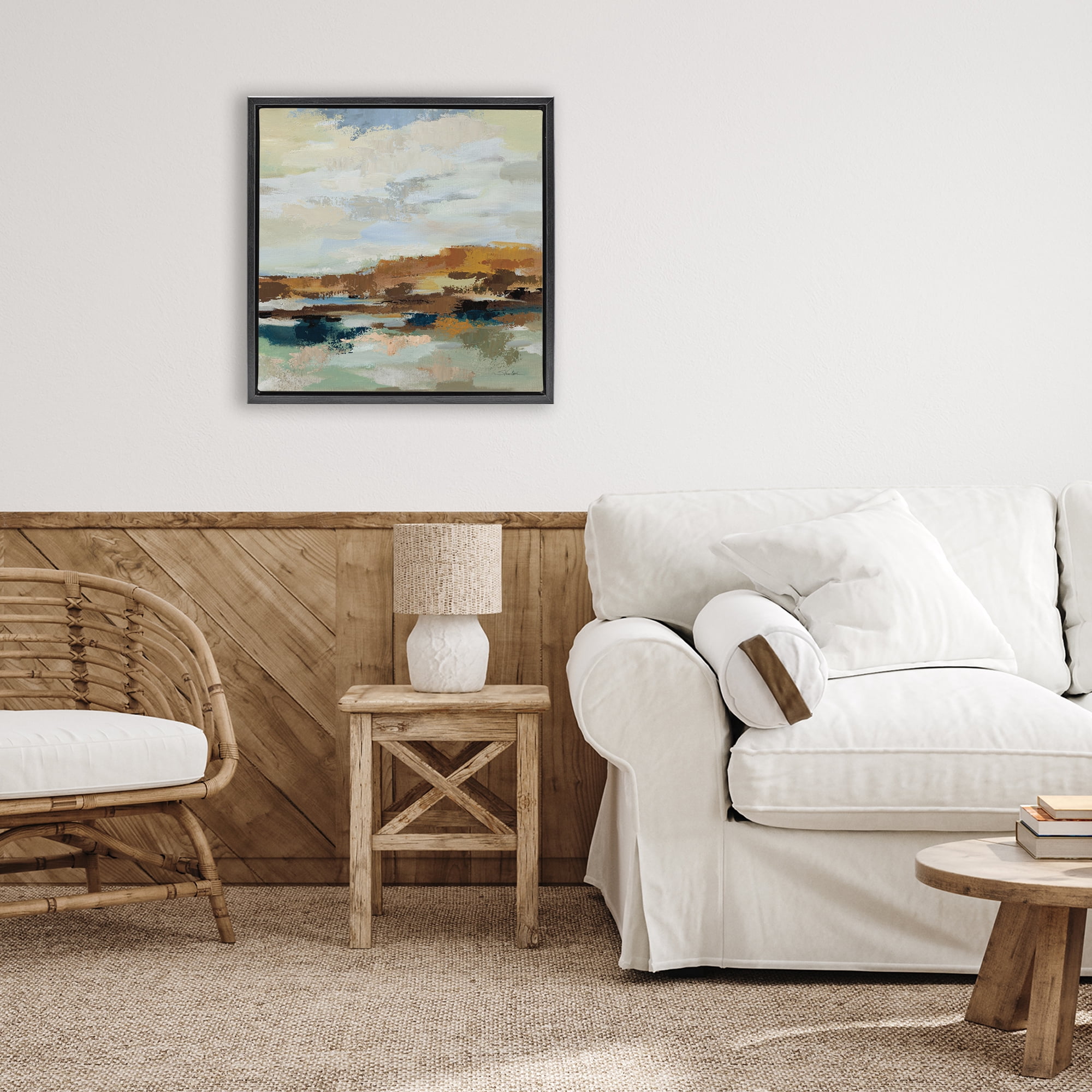 Stupell Industries American West Distortion Black Framed Floater Canvas Wall Art, design by Silvia Vassileva