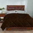 thumbnail image 2 of 5 Piece Striped Diamond Pattern Comforter Set Super Soft 800 Thread Counts, All Season, 100% Egyptian Cotton, Oversized Super King Size Chocolate Color, 2 of 7