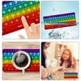 thumbnail image 2 of Pop It Fidget, Push Pop Bubble Fidget Sensory Rainbow Forma de teclado Pop On It, Fidget Popper Materiales de aprendizaje Ansiedad Alivio del estrés para niños Adultos Autismo, Add, Adhd Adepaton WMCH-183, 2 of 7