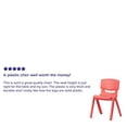 thumbnail image 5 of Flash Furniture 4 Pack Red Plastic Stackable School Chair with 13.25'' Seat Height, 5 of 5