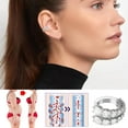 thumbnail image 4 of kayannuo Hair Clip Without Ear Hole Slimming Ear Rings Metal Ear Nail Multilayer Diamond Inlaid C-shaped Lymph Detumescence Ear Rings, 4 of 4