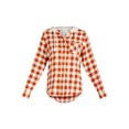thumbnail image 5 of Time and Tru Women's Hooded Flannel Button Down Shirt with Long Sleeves, Sizes XS-XXXL, 5 of 5