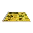 thumbnail image 2 of Ahgly Company Machine Washable Indoor Rectangle Patchwork Yellow Transitional Area Rugs, 8' x 10', 2 of 4