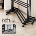 thumbnail image 3 of HOKEEPER 420lbs Load Commercial Industrial Grade Heavy Duty Z-Base Garment Rack with Add-On Clothes Hanging Bar, Height Adjustable Clothing Rack Silver, 3 of 8