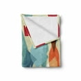 thumbnail image 2 of Wine Soft Flannel Fleece Throw Blanket, Modern Design Colorful Silhouettes of Glasses Bottles Fun Party, Cozy Plush for Indoor and Outdoor Use, 50" x 70", Pale Blue Ruby Orange, by Ambesonne, 2 of 6