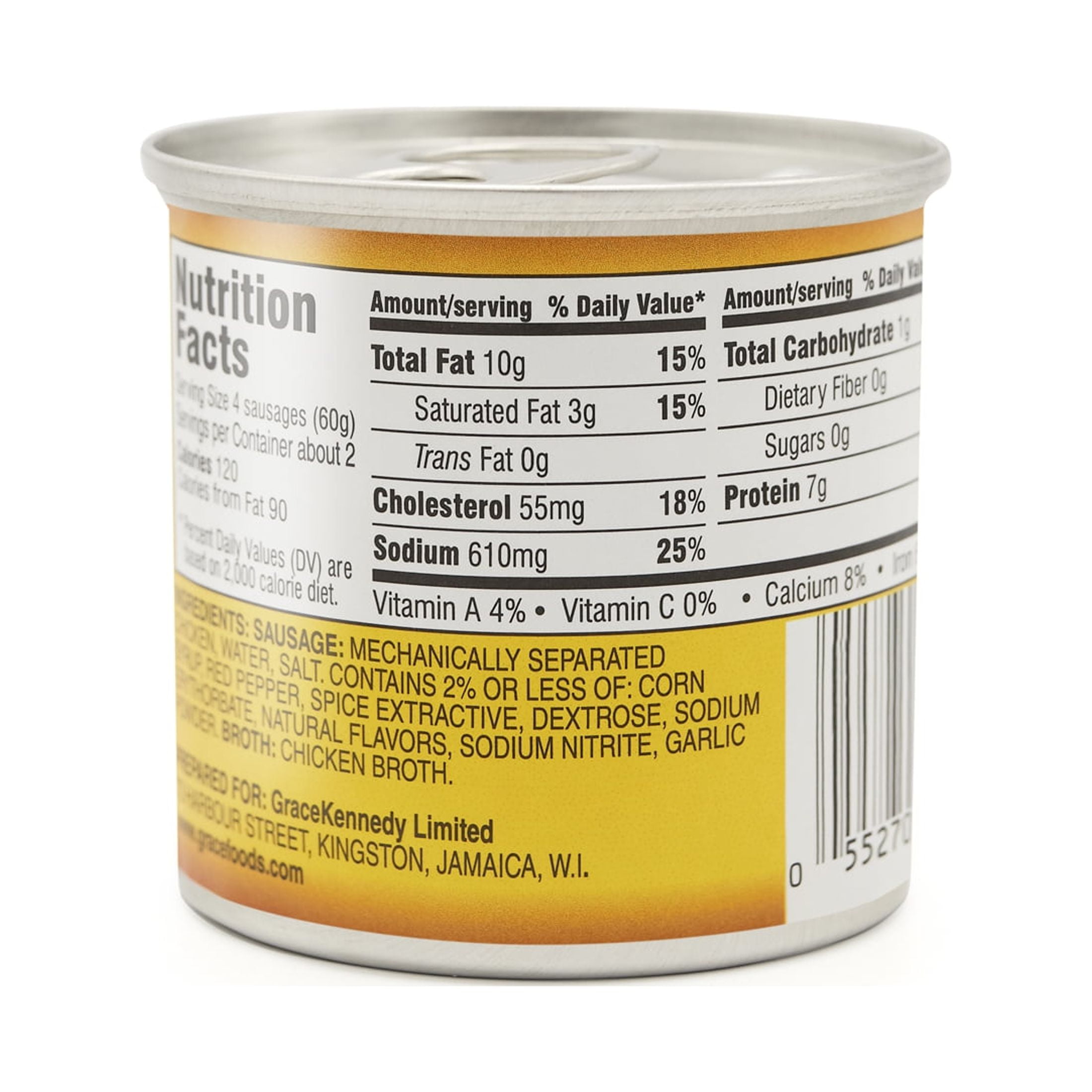 (6 pack) Grace Hot & Spicy Vienna Chicken Sausages in Can, 4.6 oz