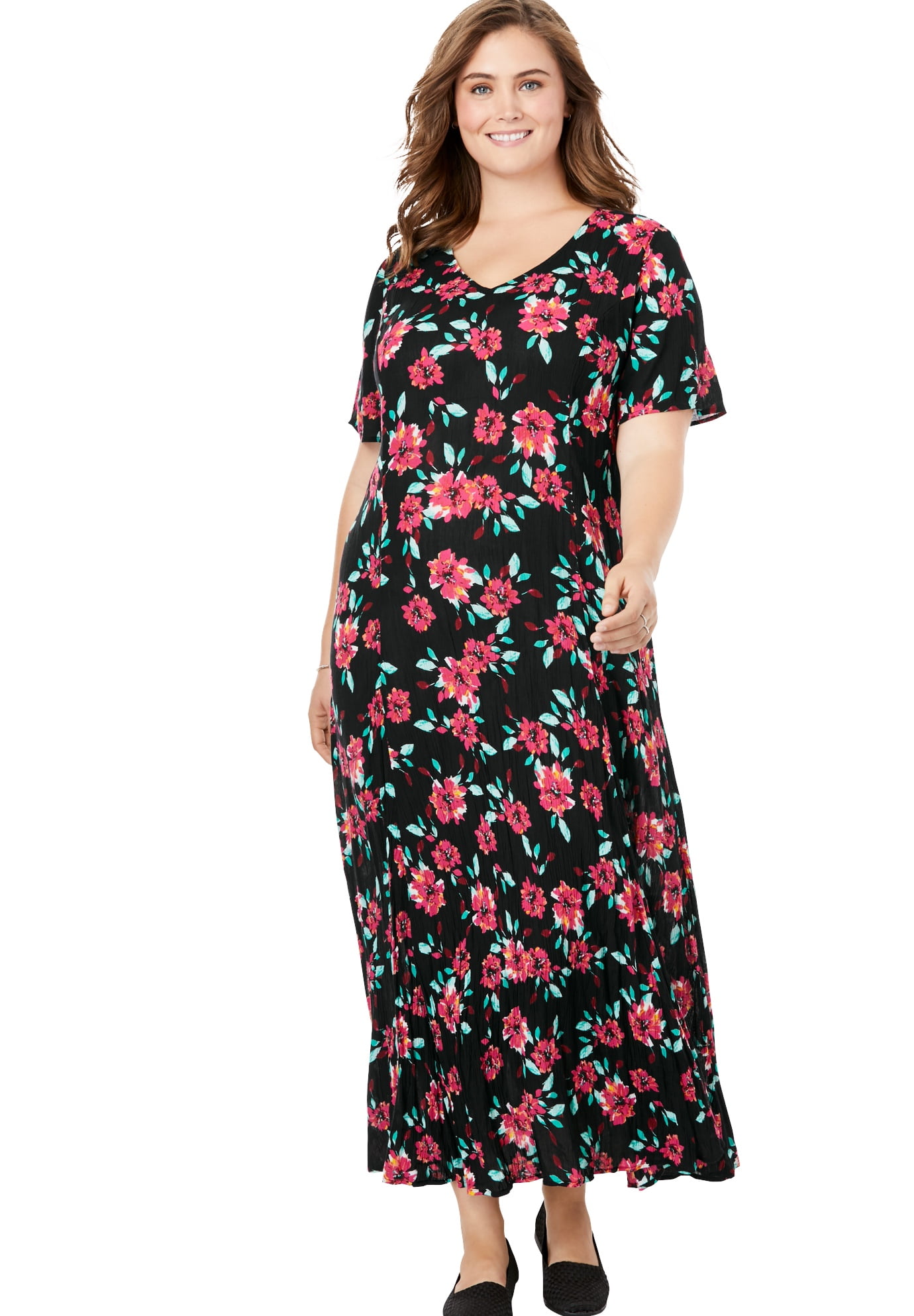 woman within crinkle dress