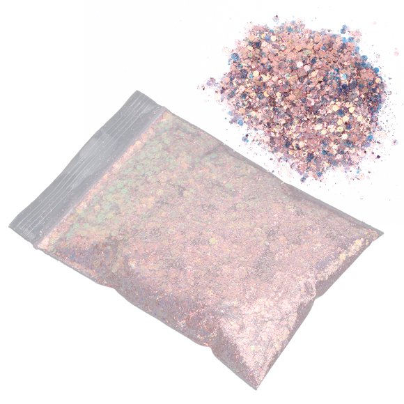 Brillo de Unas Lentejuelas en Polvo Copos Mezclados Brillante Decoración de Unas 50g para Maquillaje de Belleza