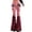 Red, variant on Solthread Womens Flare Pants Halloween Bat Claw Graphic Print High Waist Bell Bottom Lace Gothic Trousers