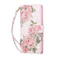 thumbnail image 5 of Becova Flip Wallet Case for Apple iPhone 18 Pro, Stylish Floral Embossed Protective Cards Slots Stand Anti-Scratch Hand Strap Protective Phone Cover for Women Girls, 5 of 6