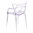 thumbnail image 6 of Maklaine 18 inches Mid-Century Plastic Dining Chairs in White (Set of 4), 6 of 6