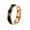 Gold Black, variant on Men's Women's Stainless Steel Eternal Enamel Promise Ring Epoxy Oil Drip Wedding Band Gold Black Size 11