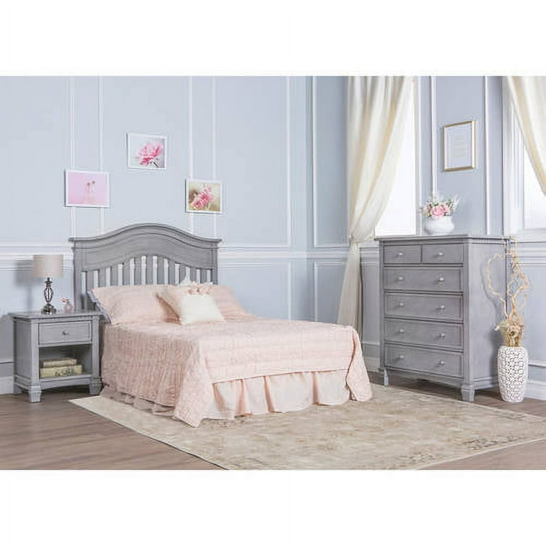 Evolur universal convertible crib sales wooden full size bed rail