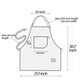 thumbnail image 4 of Delantal de lona Tobyan sin corbatas para trabajo pesado con bolsillo frontal, 4 of 7