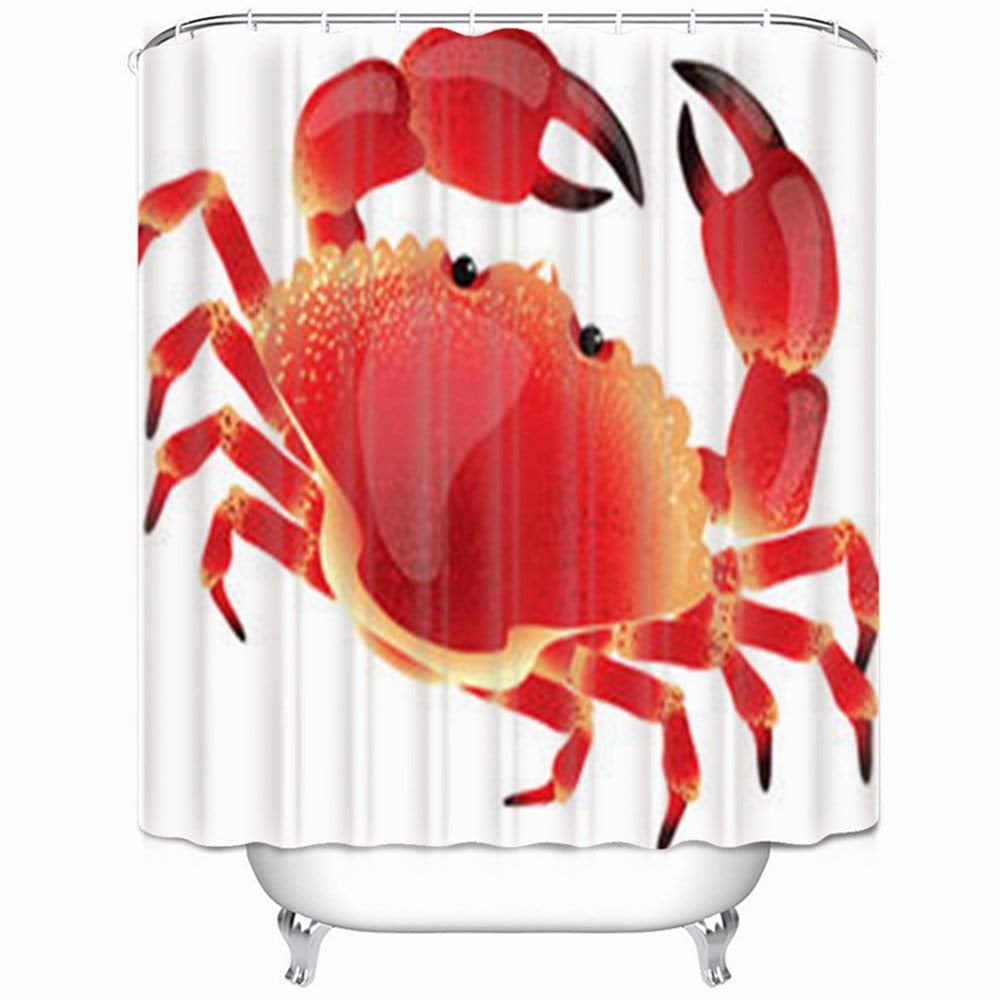 ARTJIA Crab Crabs Cartoon Shower Curtain 66x72 Inches