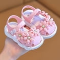 thumbnail image 2 of Ymyiu Infant Girls Walking Sandals Toddler Buckle Sandals Open Toe Water Sandal with Adjustable Back Strap for Boys Girls Size 4 (Pink,Toddler 4), 2 of 9