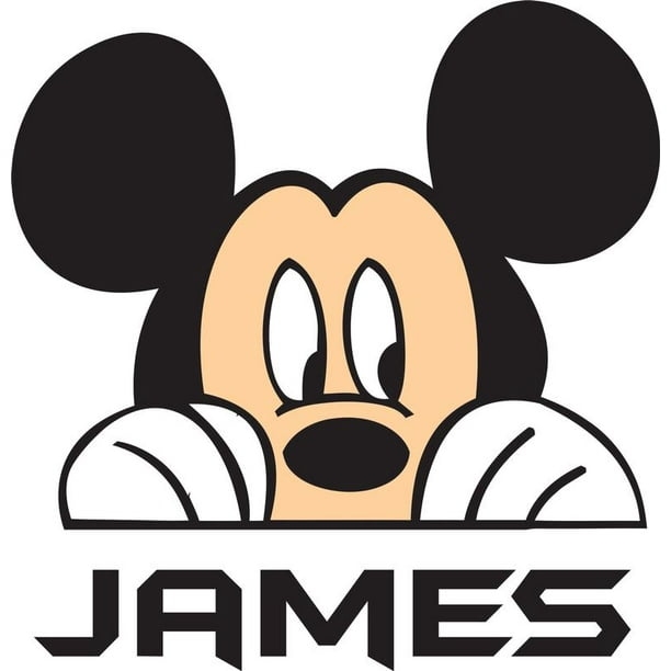 Mickey Mouse Personalized Name Vinyl Decal Sticker Custom Initial Wall