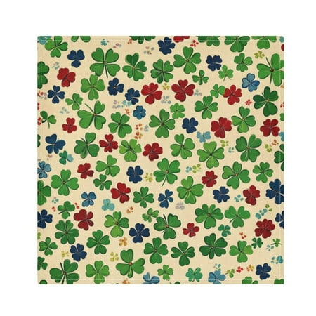 

WOBOGO Colorful Clover Cloth Napkins 1 Piece Soft Elegant Touch Durable Absorbent Quick Drying for Elegant Dining