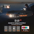 thumbnail image 2 of NICRON D10 EDC Flashlight Rechargeable，500 Lumens 3 Sources Pocket Compact RGB Flashlight with Headlamp Strip，Magnet Base for Fishing Outdoor Working, 2 of 8