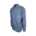 thumbnail image 3 of Carhartt FR Chemise Bleu Acier pour Homme Résistante aux Flammes à Manches Longues Légère (S03), 3 of 12