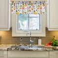 thumbnail image 2 of Yayeee Kitchen Valance Rod Pocket 54" x 18" Living Room Window Curtain, Cute Vegetables, 2 of 6