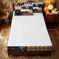 thumbnail image 4 of Erosebridal Western Cowboy Zipper Full Size Comforter Sets with Fitted Sheet and 2 Pillowcases for Women Men, Brown Tribal Abstract Print Zipper Bedding Set, Reversible, 4pcs, 4 of 7