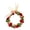Green, variant on OIUR Bell Wreath Christmas Beaded Bell Wreath with Bow Small Jingle Bell Garland Ornament for Christmas Home Tree Decor