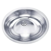 Dowell 5-3/4" Deep Oval Undermount Single Bowl 19-1/8x16-1/8 Stainless Steel Bathroom Sink (18 Gauge, 6001 1916)