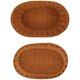 thumbnail image 4 of Cesta de pan tejida de mimbre de polietileno, cesta de frutas ovalada apilable, estante para servicio de alimentos, verduras, hogar, cocina, comedor, exterior, ratán sintético marrón JM, 4 of 5