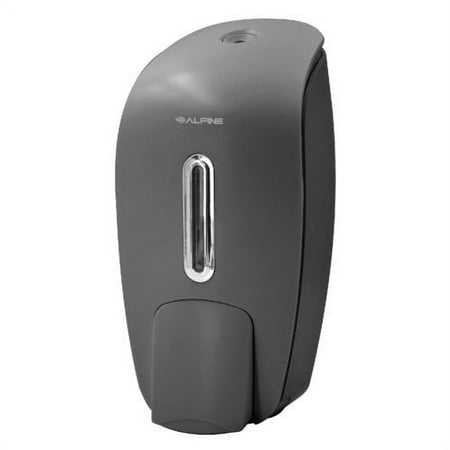 Alpine Industries 800 ml Gray Surface Mounted Liquid Hand Soap and Sanitizer Dispenser
