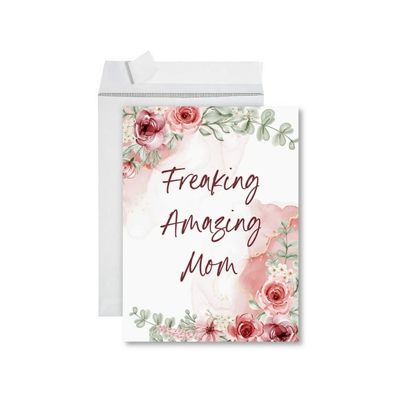 Koyal Wholesale Funny Mother's Day Jumbo Card With Envelope, Freaking Amazing Mom, Set of 1