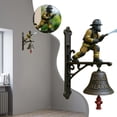 thumbnail image 1 of Sonnette de Porte Pompier Décorative en Résine Métallique Thème Borne d'Incendie, Résistante aux Intempéries Durable Installation Facile Conception Murale, pour Entrée de Maison Porche Déco Extérieure Hommage aux Pompiers, 1 of 8