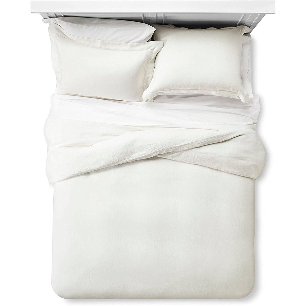 White Linen Duvet Cover Set (Full/Queen) Fieldcrest