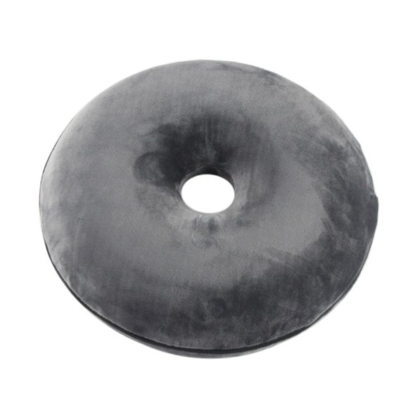 Cojín ortopédico para asiento de dona, soporte para hemorroides, coxis y coxis, color gris