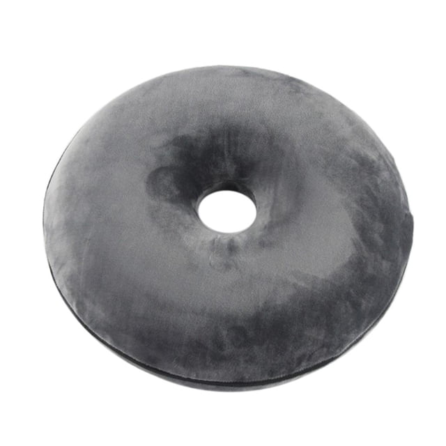 Cojín ortopédico para asiento de dona, soporte para hemorroides, coxis y coxis, color gris