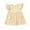 Yellow, variant on FLMEI 1-4T Girls Summer Dress for Kids Toddler Flying Sleeves Princess Dresses Baby Girls Solid Colour Sundress
