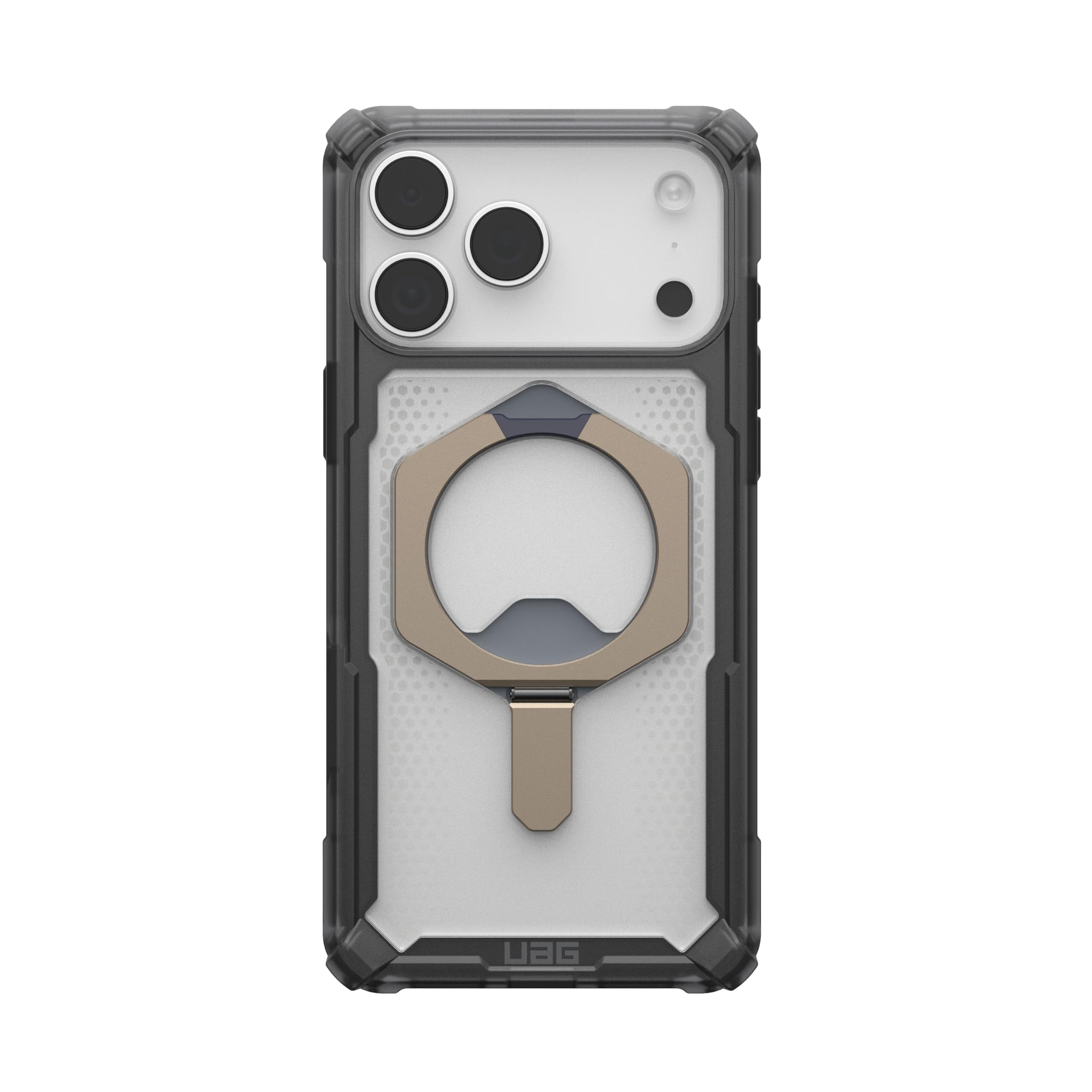 UAG iPhone 17 Pro Max Case with Kickstand Plasma XTE - Compatible with MagSafe Transparent Military Grade Protective Cover, Ash/Titanium