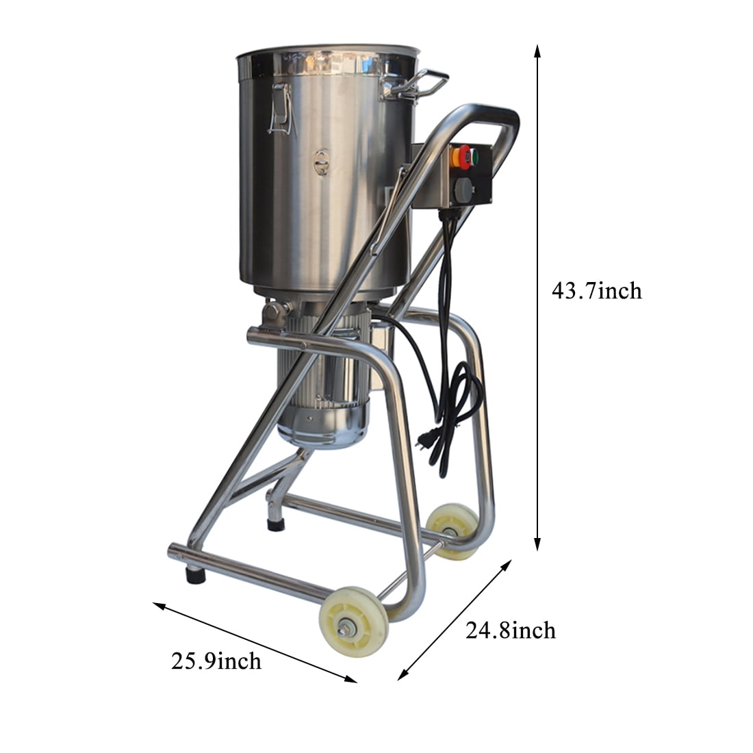 INTBUYING 32L Electric Food Processor for Meat Fruit Nut Grain 1400r/H