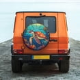 thumbnail image 4 of Haiem Spare Tire Cover , Wheel Cover with Sea Turtle in Coral printed, Camper Spare Tire Cover Fit for Jeep Wrangler Rv SUV Truck Travel Trailer-14 inch, 4 of 8