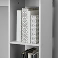 thumbnail image 4 of Mainstays Small Space Writing Desk with 2 Shelves, White Finish, 4 of 10