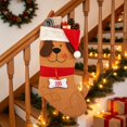 thumbnail image 5 of 2026 Christmas Home Party Decoration Christmas Stockings Cute Puppy Xmas Stocking With Santa Hat For Fireplace Tree Hanging Christmas Decorations Gifts Christmas Celebration Party Supplies, 5 of 7