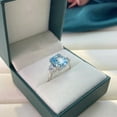 Blue Diamond Jewelry Anniversary Gift Wedding Band Engagement Rings Fun