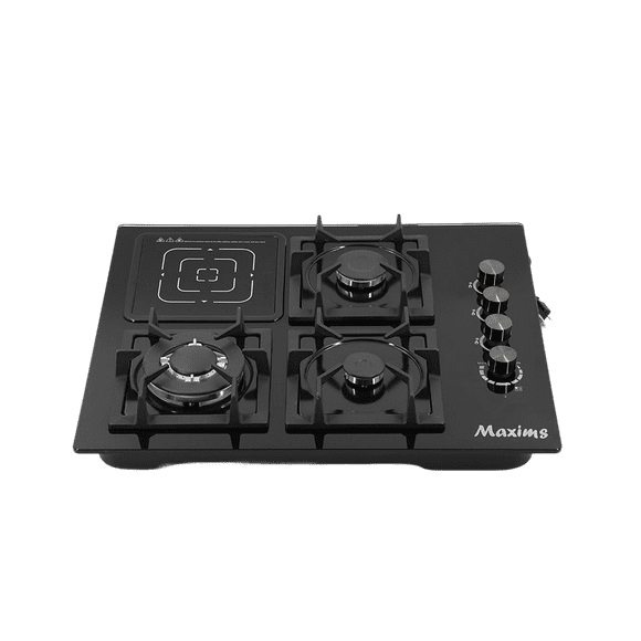 Parrilla Hibrida Gas/eléctrica Maxims Gc6014gb 4 Quemadores Cristal