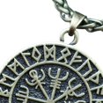 thumbnail image 5 of Collar con Colgante de Escudo nórdico Yuyangstore de Acero Bronce con cadena de metal collar vikingo, 5 of 5