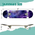 thumbnail image 2 of 31'' Complete Skateboard 7 Layer Canadian Maple Double Kick Deck Skateboards Galaxy space Skate Board for Beginner Adult Gifts, 2 of 5